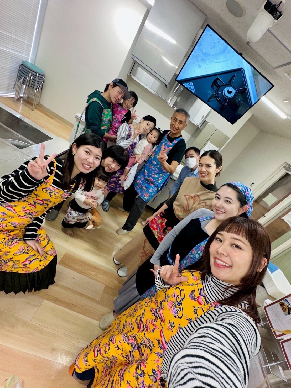 かなさ料理教室 — 集合セルフィー